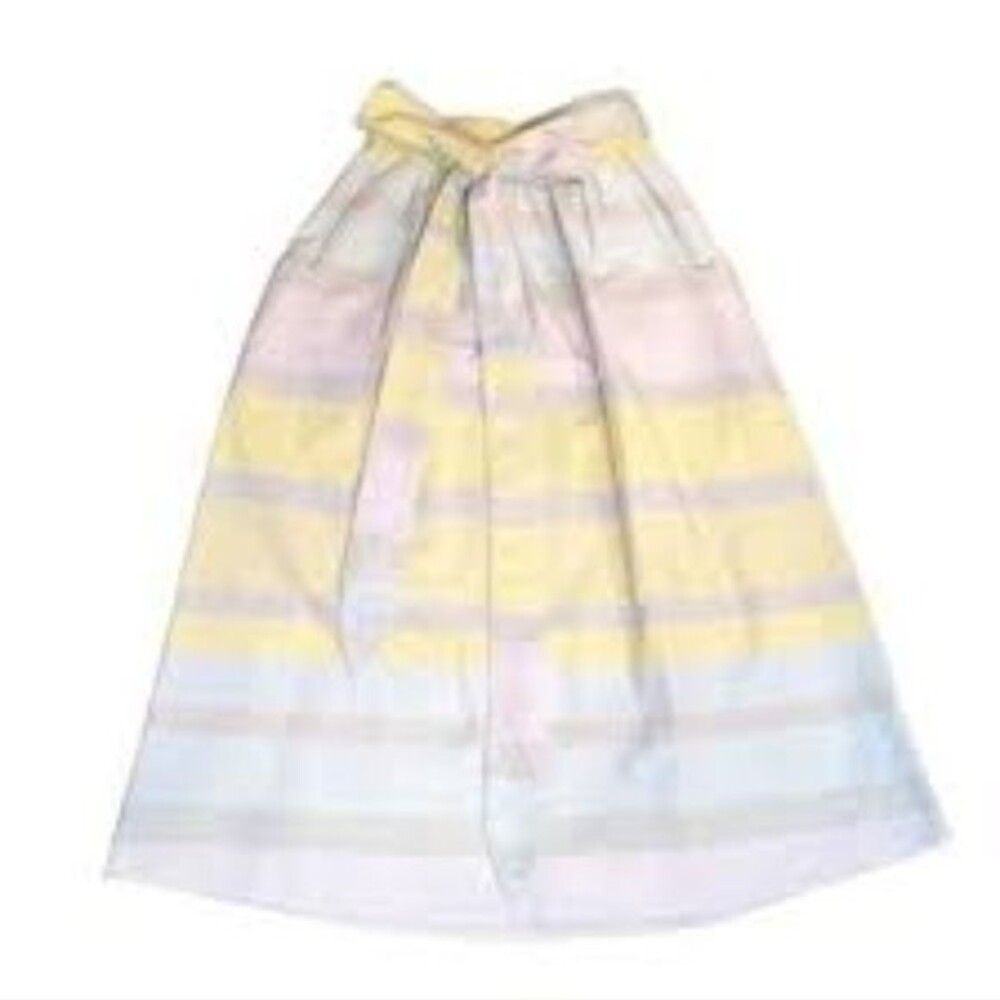 Mara Hoffman Pastel Striped Maxi Skirt in Yellow, Pink, Blue